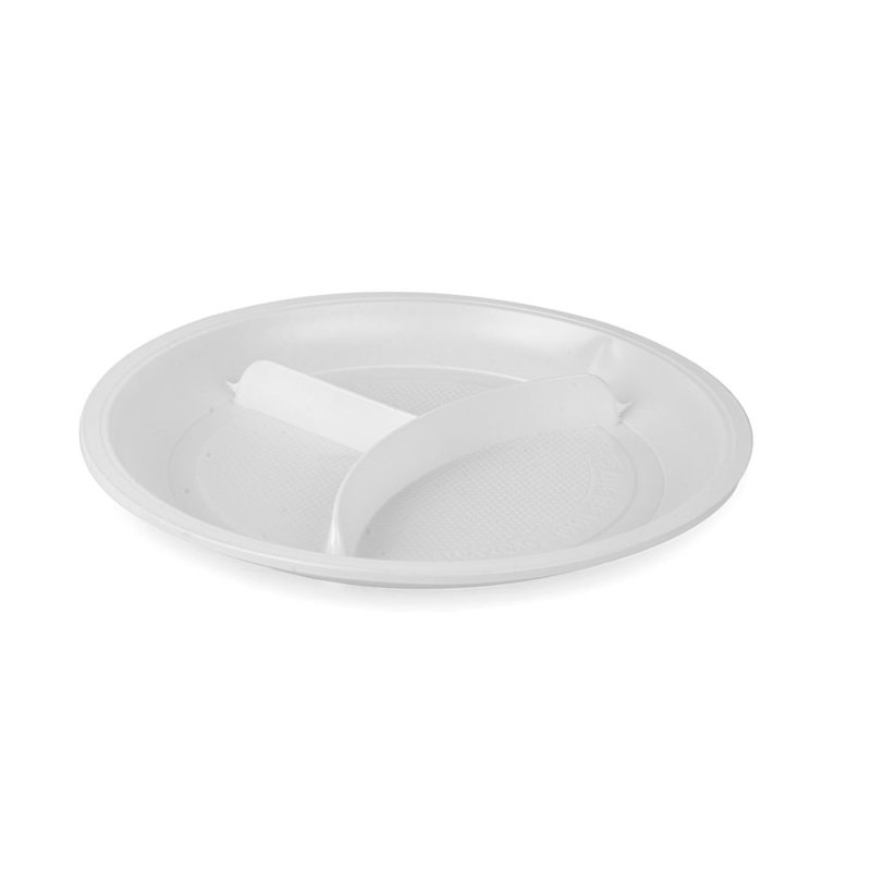 Plastic 3 Division Disposable Plate